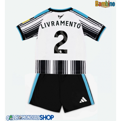 Maglie da calcio Newcastle United Tino Livramento #2 Prima Maglia Bambino 2026-27 Manica Corta + Pantaloni corti)